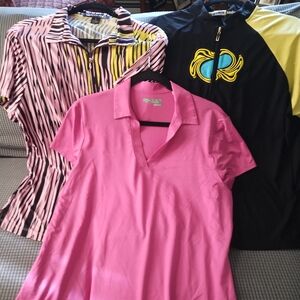 Jamie Sadock Black and Yellow Polo